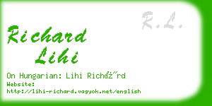 richard lihi business card